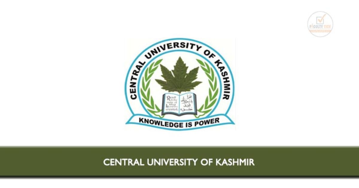 Central University Kashmir Recruitment 2023: Apply for 05 Research Associate, Research Assistant, and Other Posts