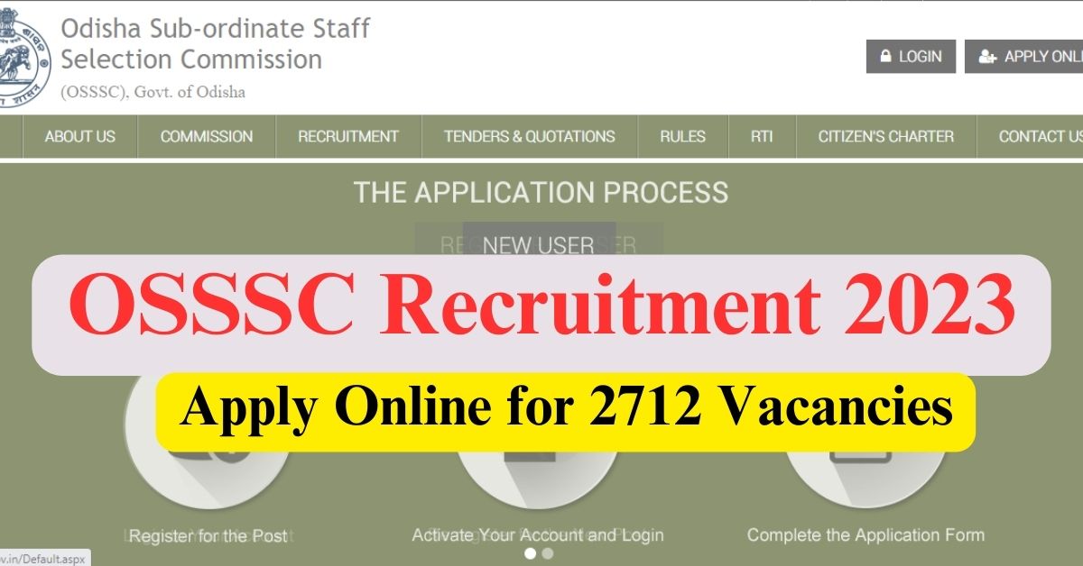 OSSSC Recruitment 2023: Apply Online for 2712 Livestock Inspector, Forester & Forest Guard Posts